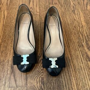 Tory Burch Black Wedges Size 6.5